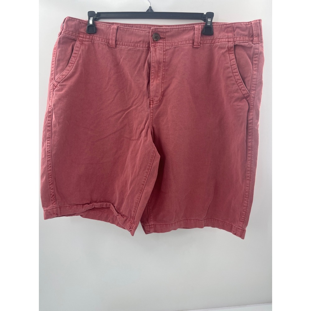 Urban Pipeline Mens Flat Front Shorts Size 42 Red Cotton Casual‎ Knee Length 42W